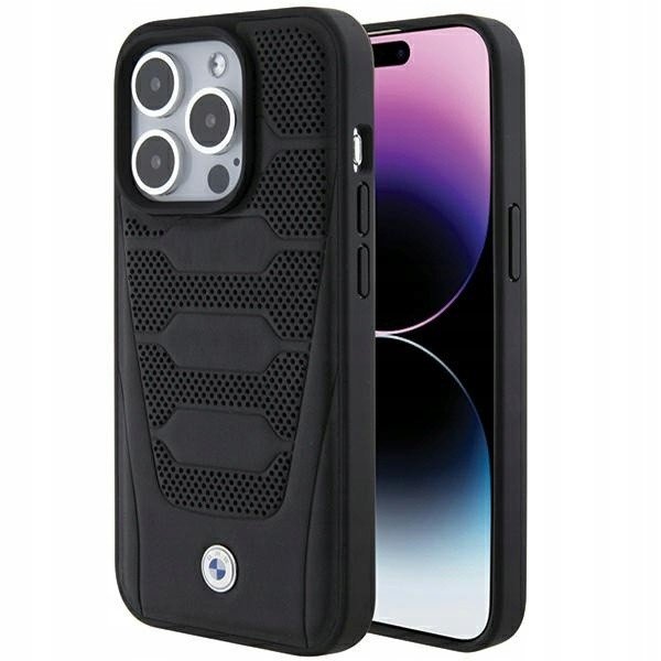 Bmw pouzdro pro iPhone 15 Pro Max Leather Seats Pattern black/black