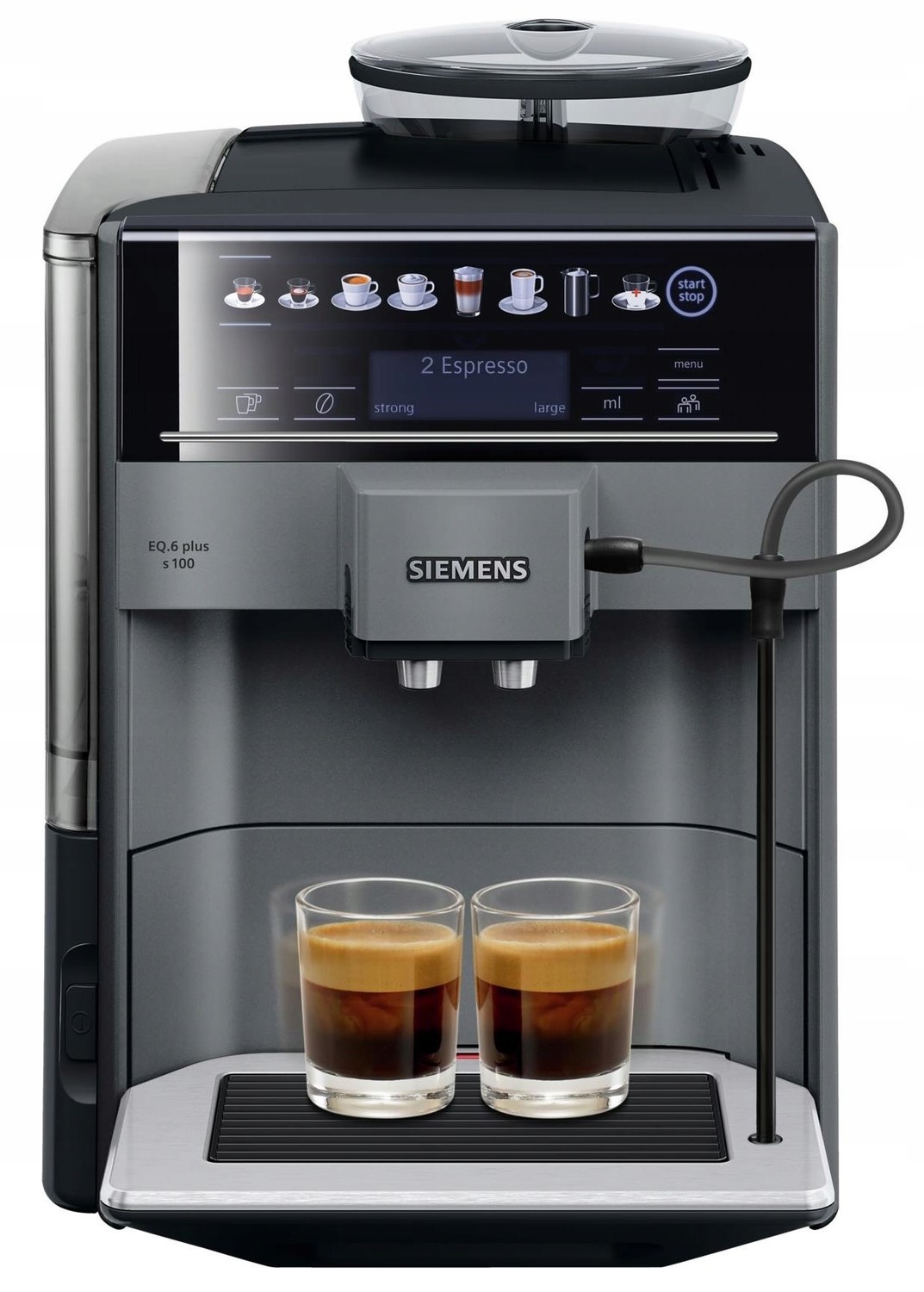 Automatický tlakový kávovar Siemens EQ.6 plus s100 1500 W stříbrný/šedý