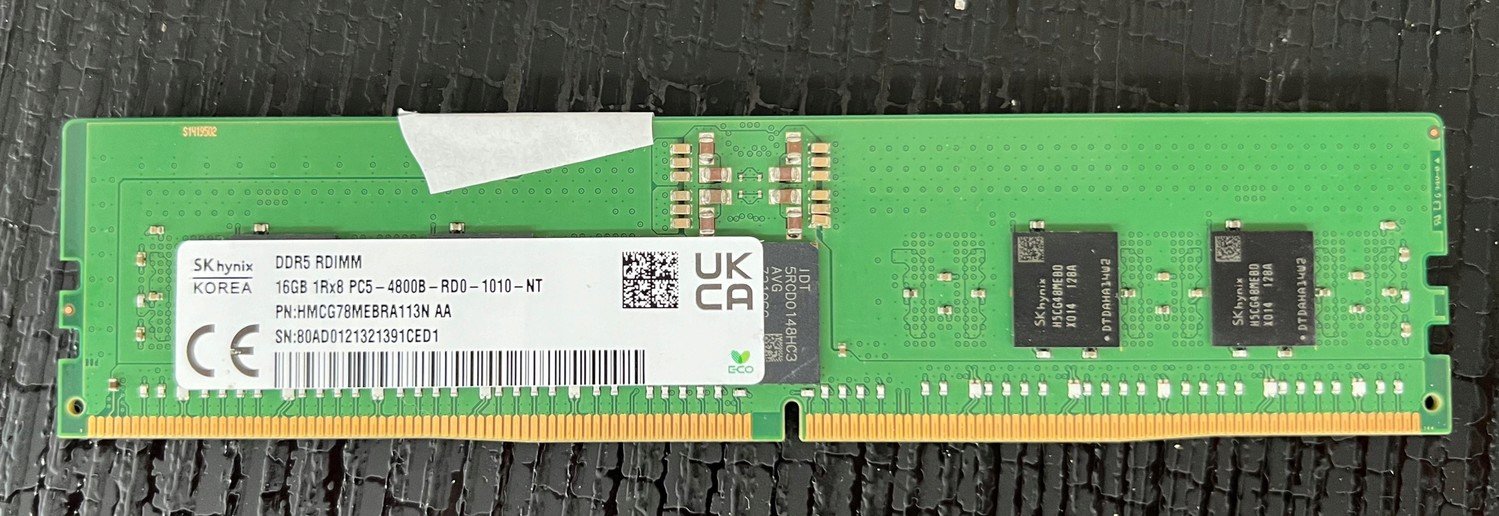 Ram 16GB Hynix DDR5 4800B-RD0-1010-NT Rdimm HMCG78MEBRA115N