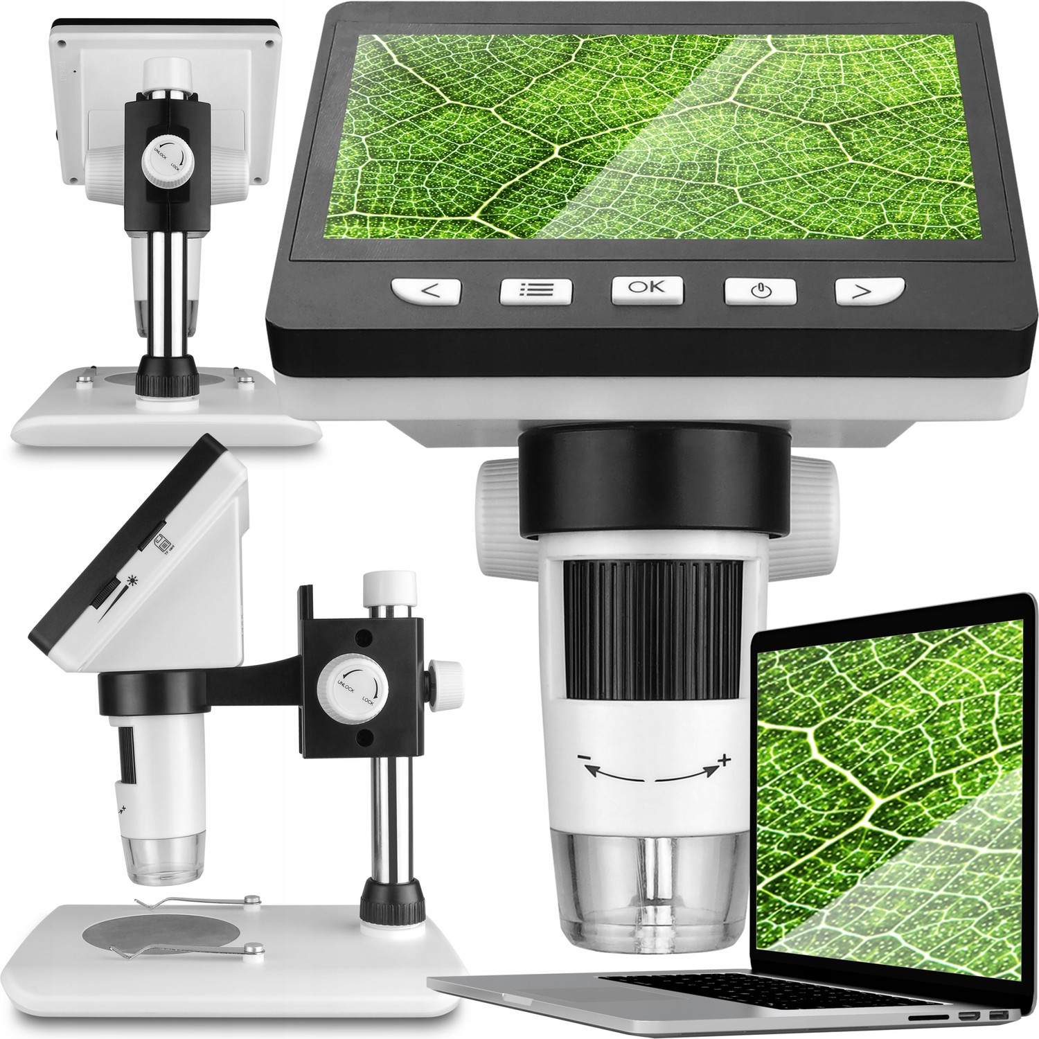 Přesný Digitální Mikroskop Zoom X1000 Přiblížení Hd Monitor, Pohled V Pc