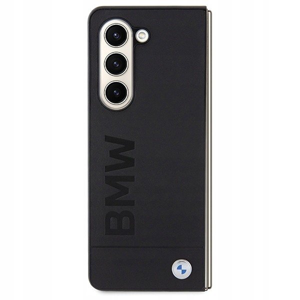 Pouzdro Bmw Leather Hot Stamp Kožené pouzdro pro Galaxy Z Fold 5