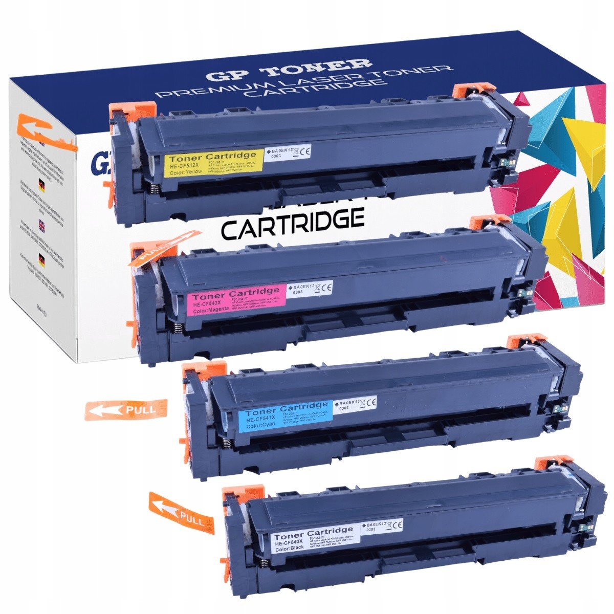 4x Toner Do Hp Color Laserjet Pro Mfp M281FDW M281fw M254dw CF540XT Cmyk