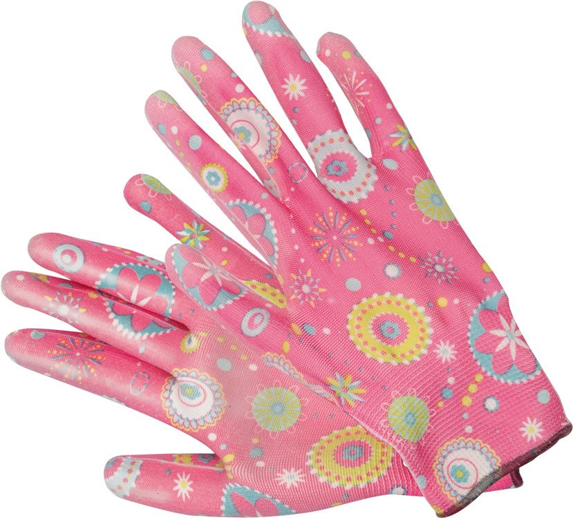 FLO Dámské zahradní rukavice, růžové velikost 10 74133