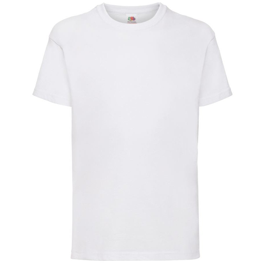 Triko dětské Fruit of the Loom Kids Valueweight T - bílé, 5-6 let