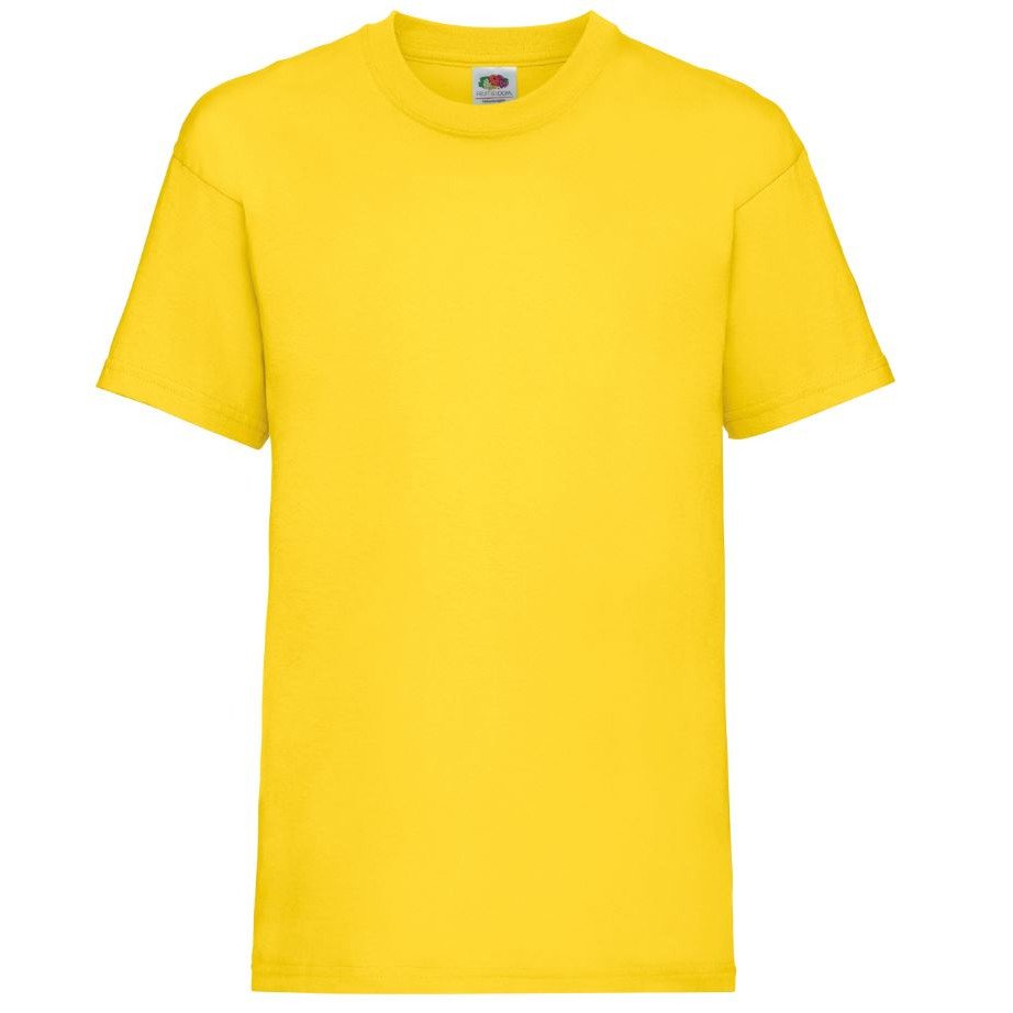 Triko dětské Fruit of the Loom Kids Valueweight T - žluté, 5-6 let