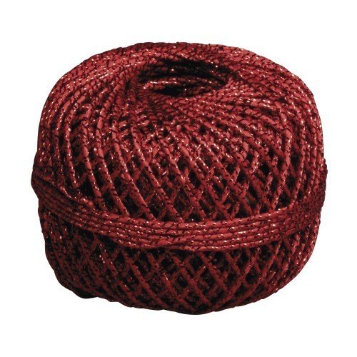 Kordonetka - červená se zlatou nití - 20 m