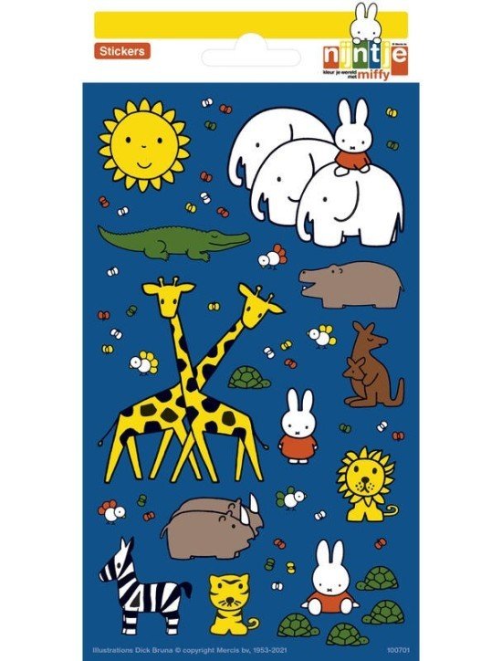 Totum Samolepky - typ C - Miffy a ZOO - C100701