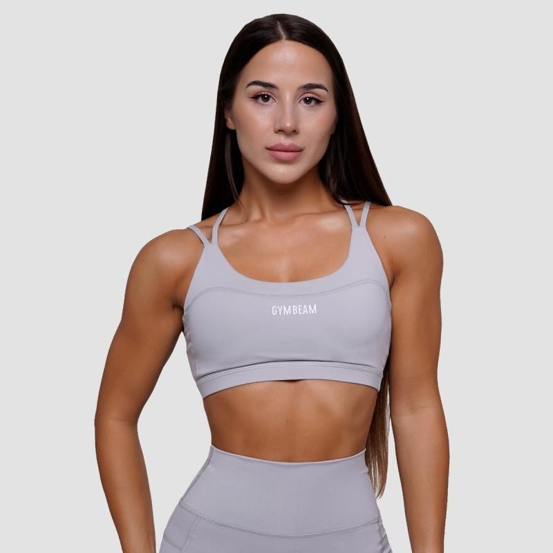 GymBeam Sportovní podprsenka FIT Mist Grey