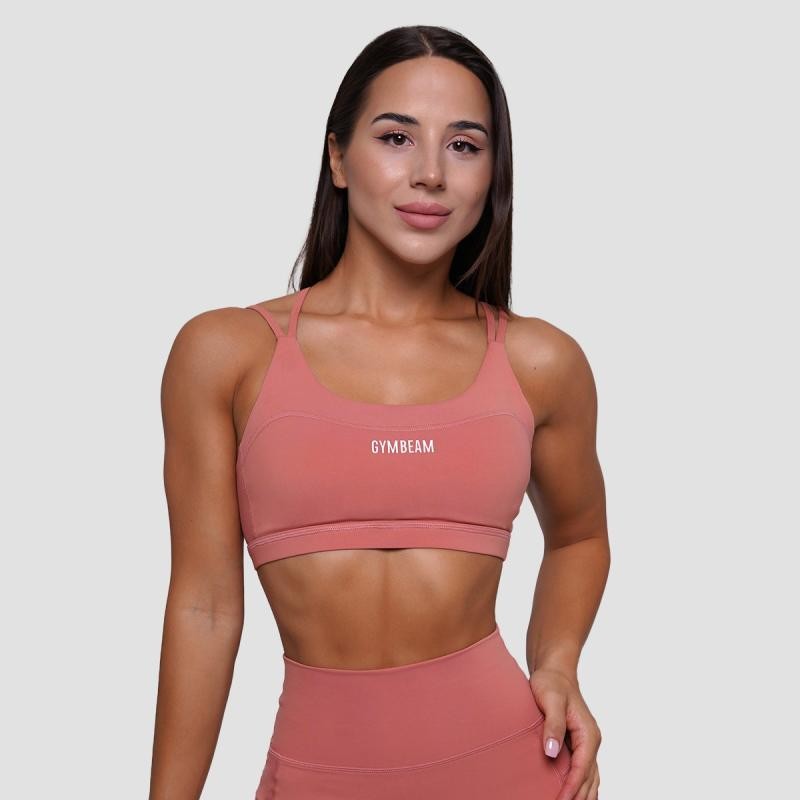 GymBeam Sportovní podprsenka FIT Salmon