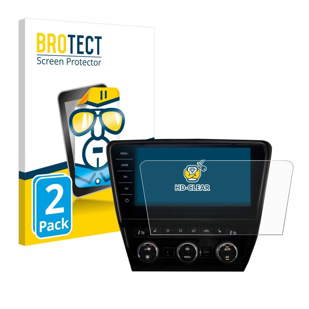 Ochranné fólie 2x BROTECT HD-Clear Screen Protector for Skoda Octavia RS 245 2019 Infotainment System 9.2
