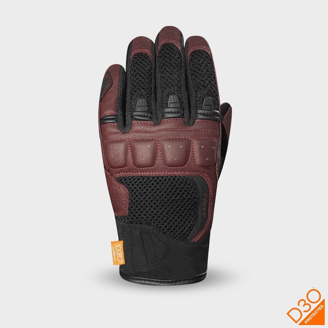 RACER RONIN rukavice dámské černá/červená burgundy XL