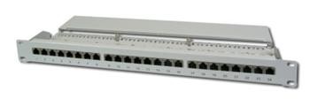 Patchpanel 19'' kat. 5e STP, 24 portů, šedý