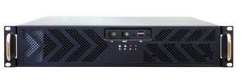 CHIEFTEC skříň Rackmount 2U ATX, UNC-210T-B-U3-OP, Black, bez zdroje