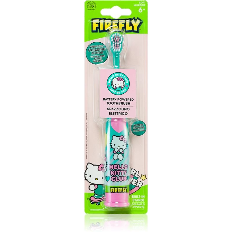 Hello Kitty Battery Toothbrush bateriový zubní kartáček pro děti 6y+ Green 1 ks