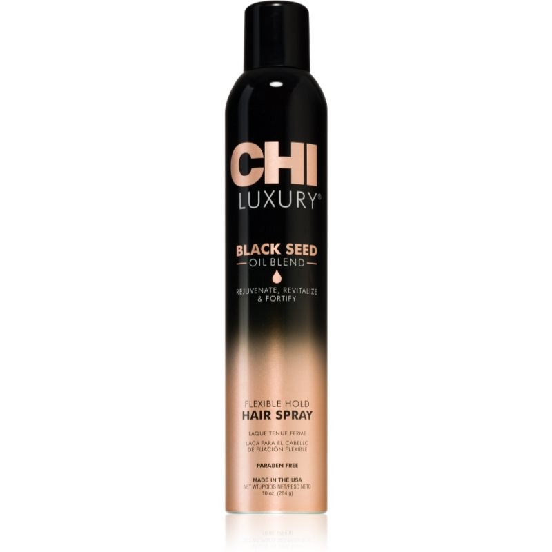 CHI Luxury Black Seed Oil Flexible Hold Hairspray lak na vlasy pro flexibilní zpevnění 284 ml