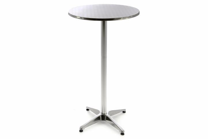 Garthen Barový stůl 110 cm kulatý - stříbrný