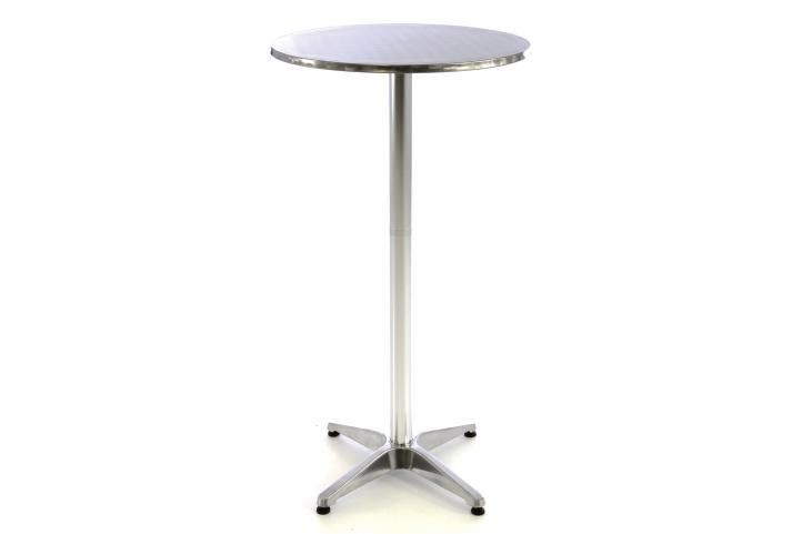 Garthen Barový stůl 115 cm kulatý - stříbrný