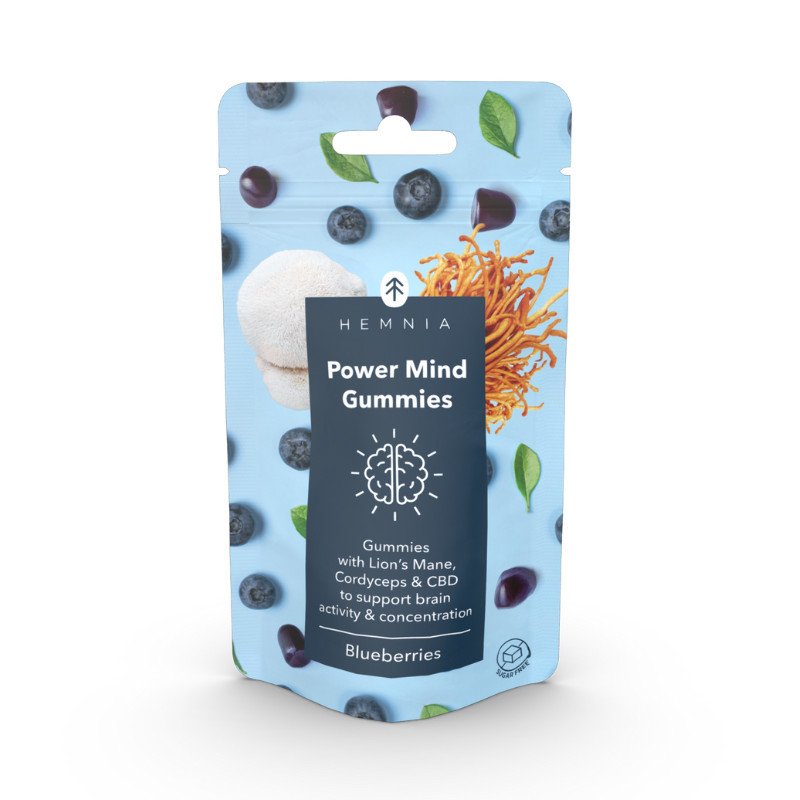 Hemnia Power Mind Gummies 10 ks Blueberries