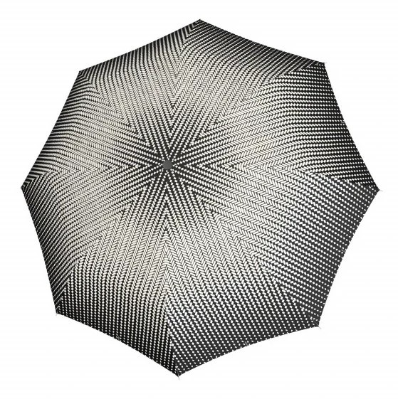 Doppler Dámský skládací plně automatický deštník Magic Black&White Traced 7441465BW01