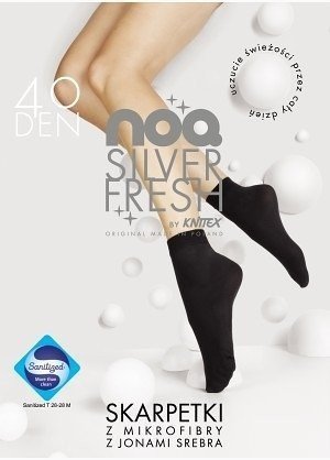 Knitex Silver Fresh 40 den Dámské ponožky Univerzální Nero
