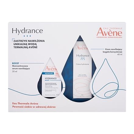 Avene Hydrance sada pleťový krém Hydrance Rich Hydrating Cream 40 ml + pleťové sérum Hydrance Boost Concentrated Hydrating Serum 30 ml pro ženy
