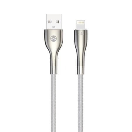 Forever Datový kabel Sleek USB na Lightning 1m 2,4A DATUSBLI24ASLFOWH, bílý