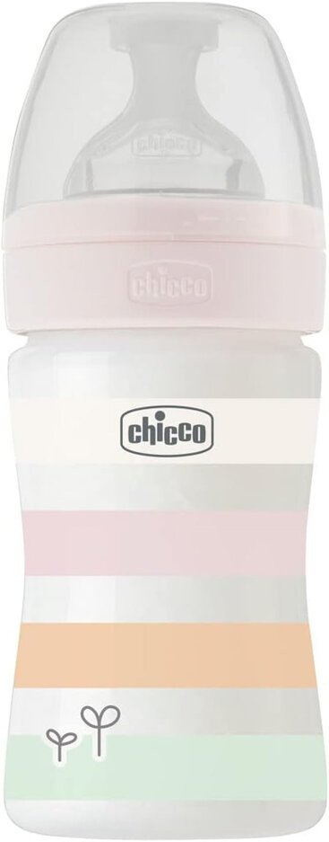 CHICCO Láhev kojenecká Well-being silikon 150ml děvče