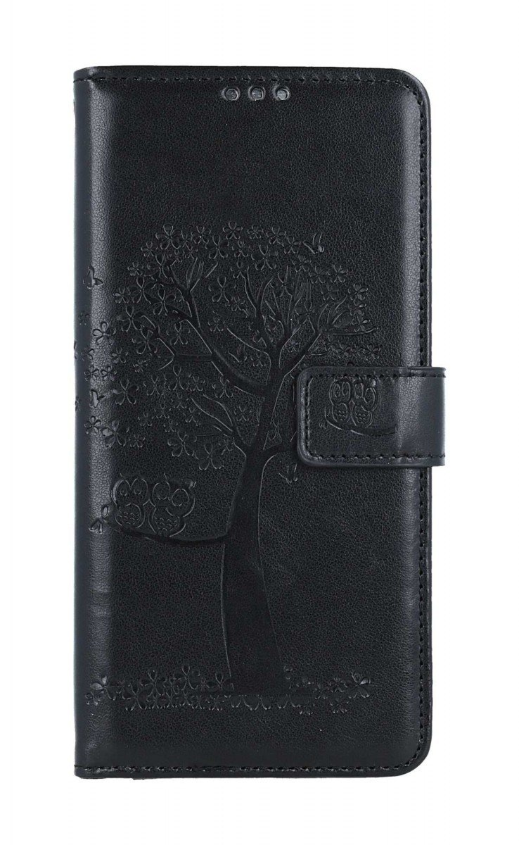 Pouzdro TopQ Xiaomi Redmi Note 12 knížkové Černý strom sovičky 111685