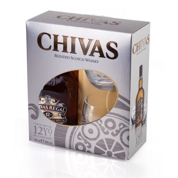 Gravírování: Chivas Regal 12y 0,7l 40% + 2x sklo GB 2017