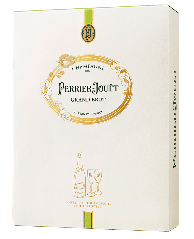 Gravírování: Perrier Jouët Grand Brut 0,75l 12,5% + 2x sklo GB