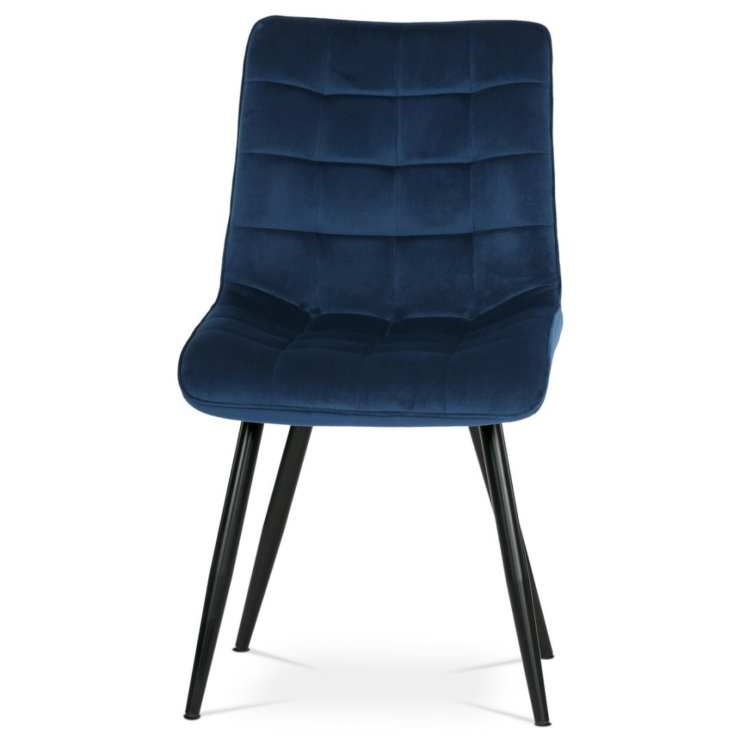 Autronic Jídelní židle - v modrém sametu - 49 x 87 x 62 cm