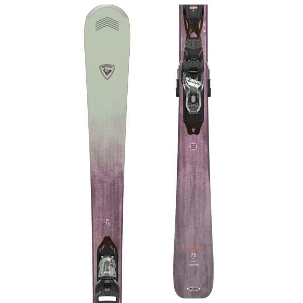 Rossignol EXPERIENCE W 78 CARBON XPRESS + XPRESS W 10 GW Dámské sjezdové lyže, fialová, veľkosť 154