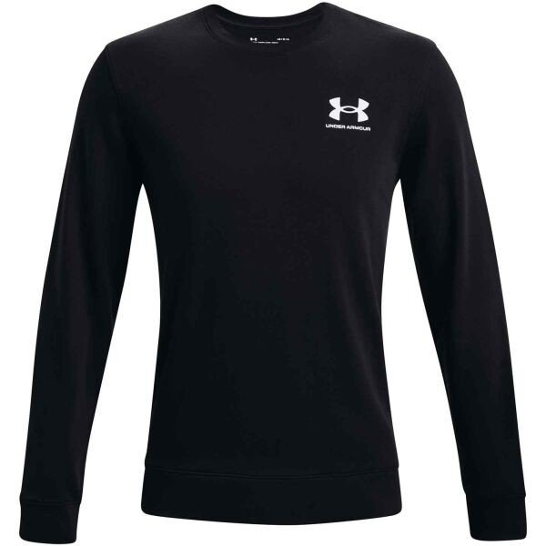 Under Armour RIVAL TERRY LC CREW Pánská mikina, černá, veľkosť L