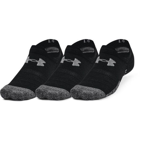 Under Armour HEATGEAR ULTRA LOW TAB 3PK Unisex ponožky, černá, veľkosť M