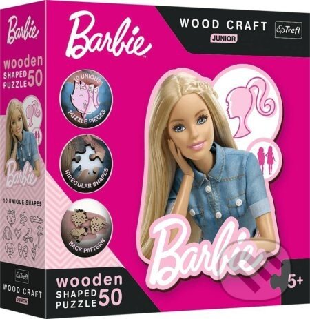 Dřevěné puzzle junior Barbie 50 dílků
