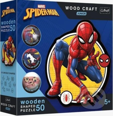 Dřevěné puzzle junior Spiderman 50 dílků