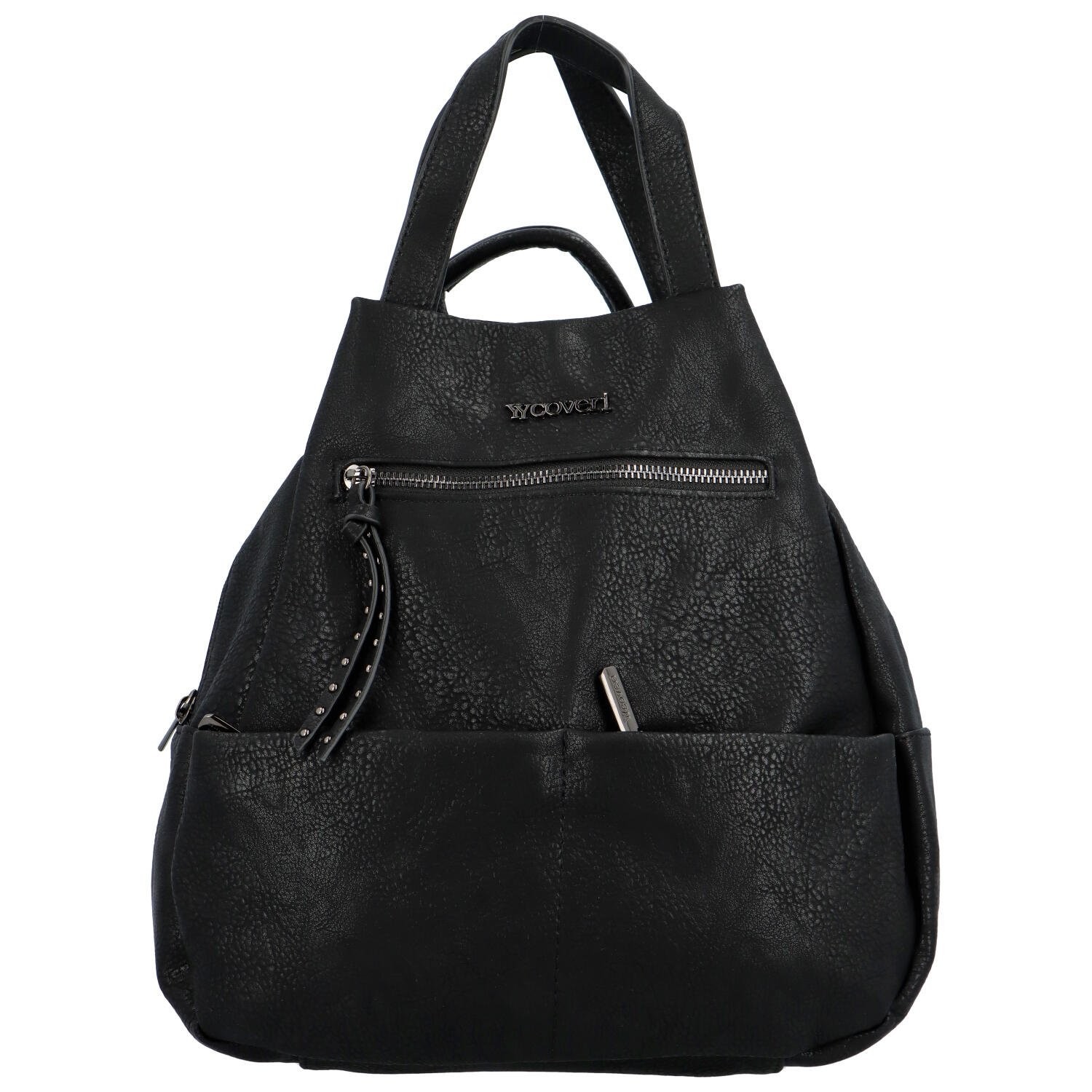Trendy dámský kabelko/batůžek ve tvaru slzy černý - Coveri Jacinta černá
