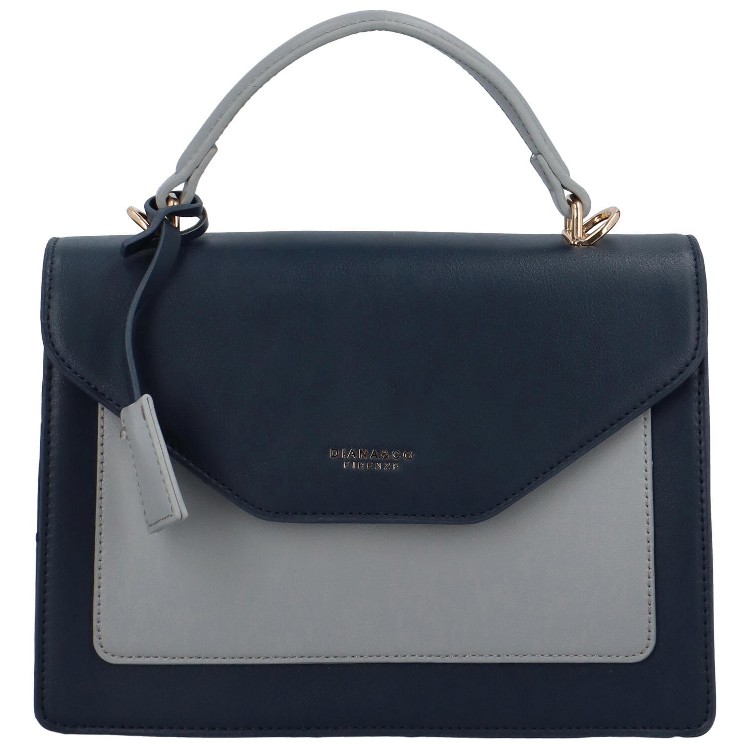 Luxusní dámská kabelka do ruky námořnická modrá - DIANA & CO Renee modrá