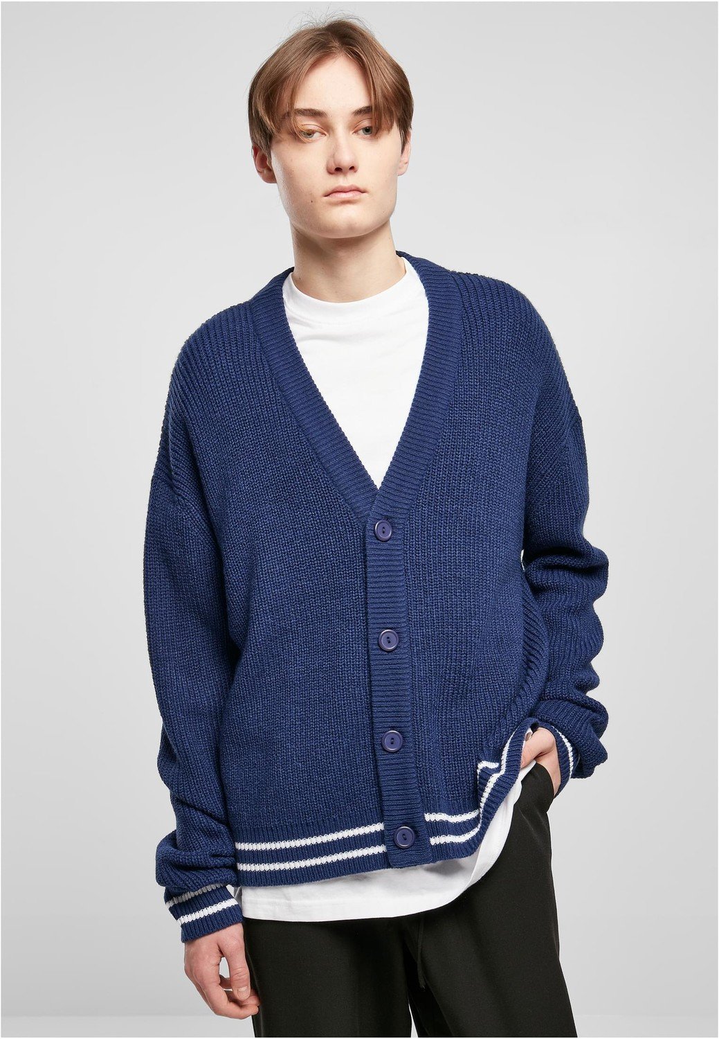 Sporty Boxy Cardigan spaceblue