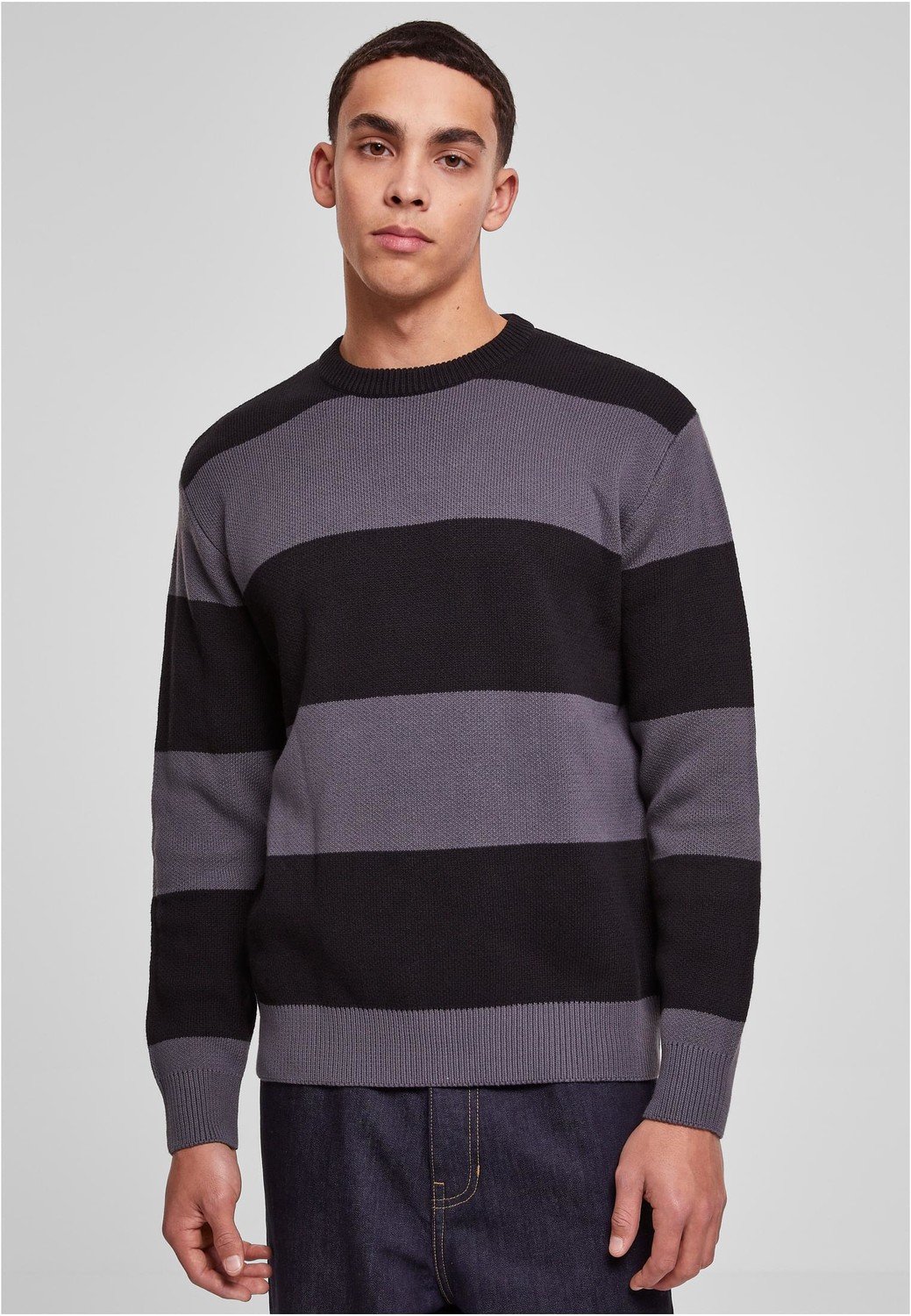 Heavy Oversized Striped Sweatshirt black/darkshadow