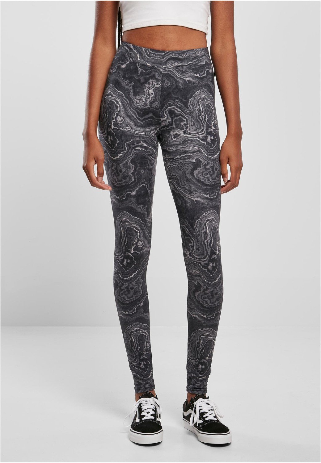 Ladies Soft AOP Leggings blackoil