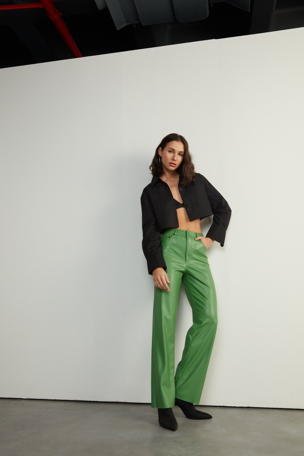 VATKALI Leather Pants Green