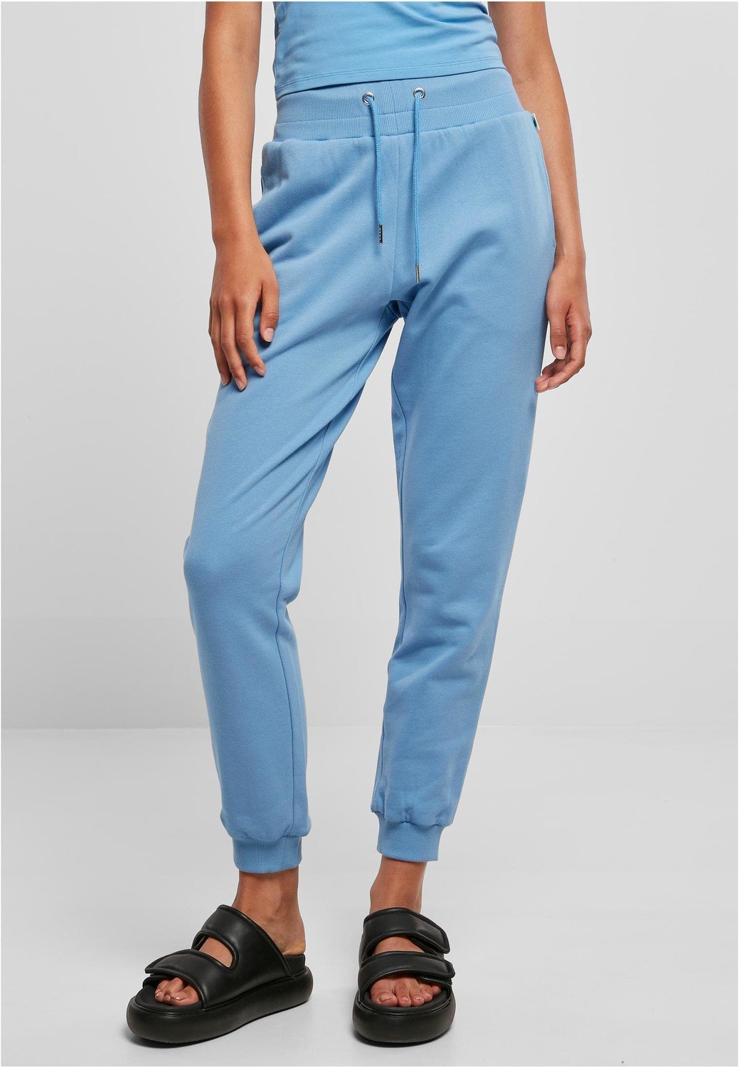 Ladies Organic High Waist Sweat Pants horizonblue