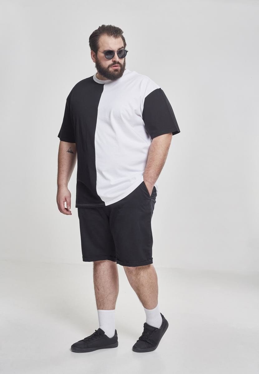 Oversize tričko Harlekýn blk/wht