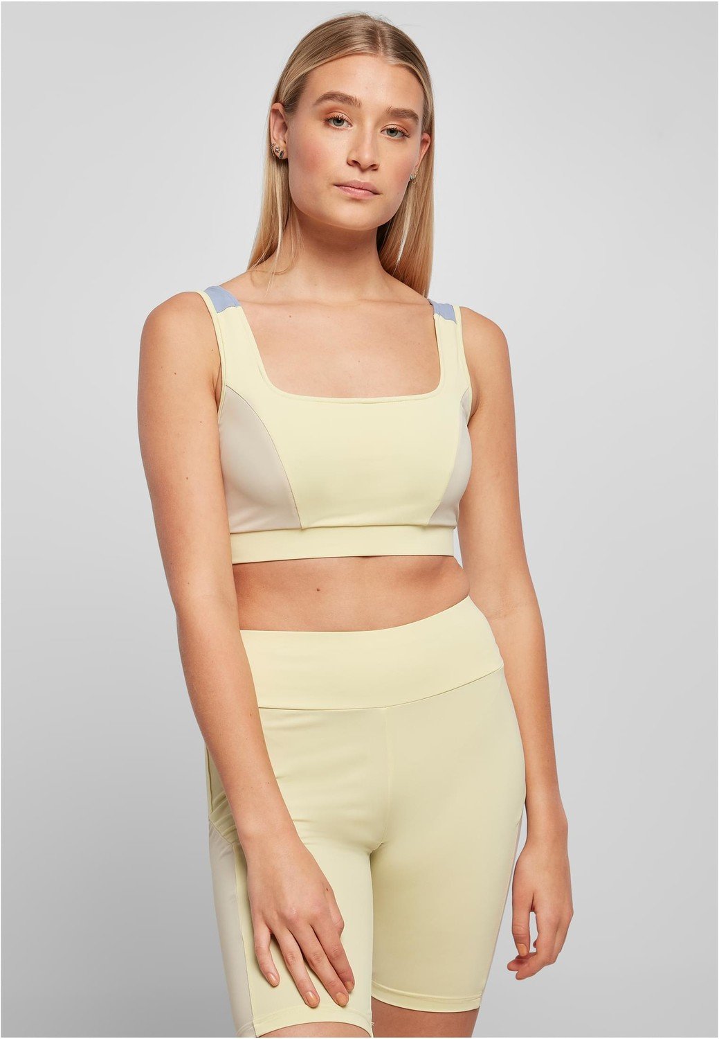 Ladies Color Block Bra softyellow/softseagrass/vablue