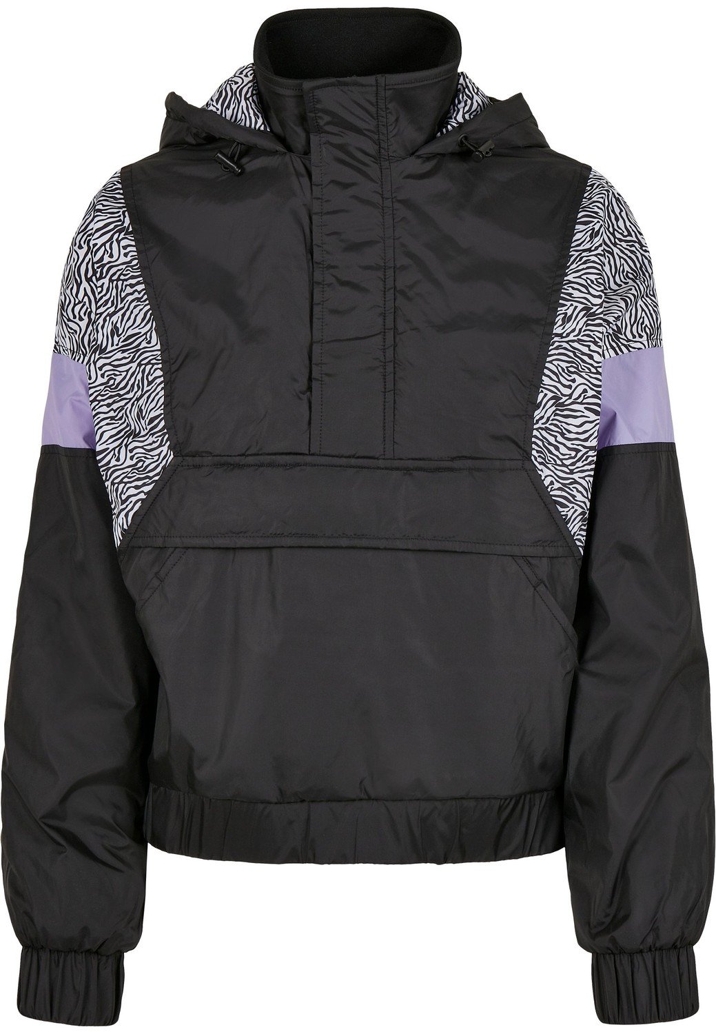 Dámská bunda AOP Mixed Pull Over Jacket černá/zebra