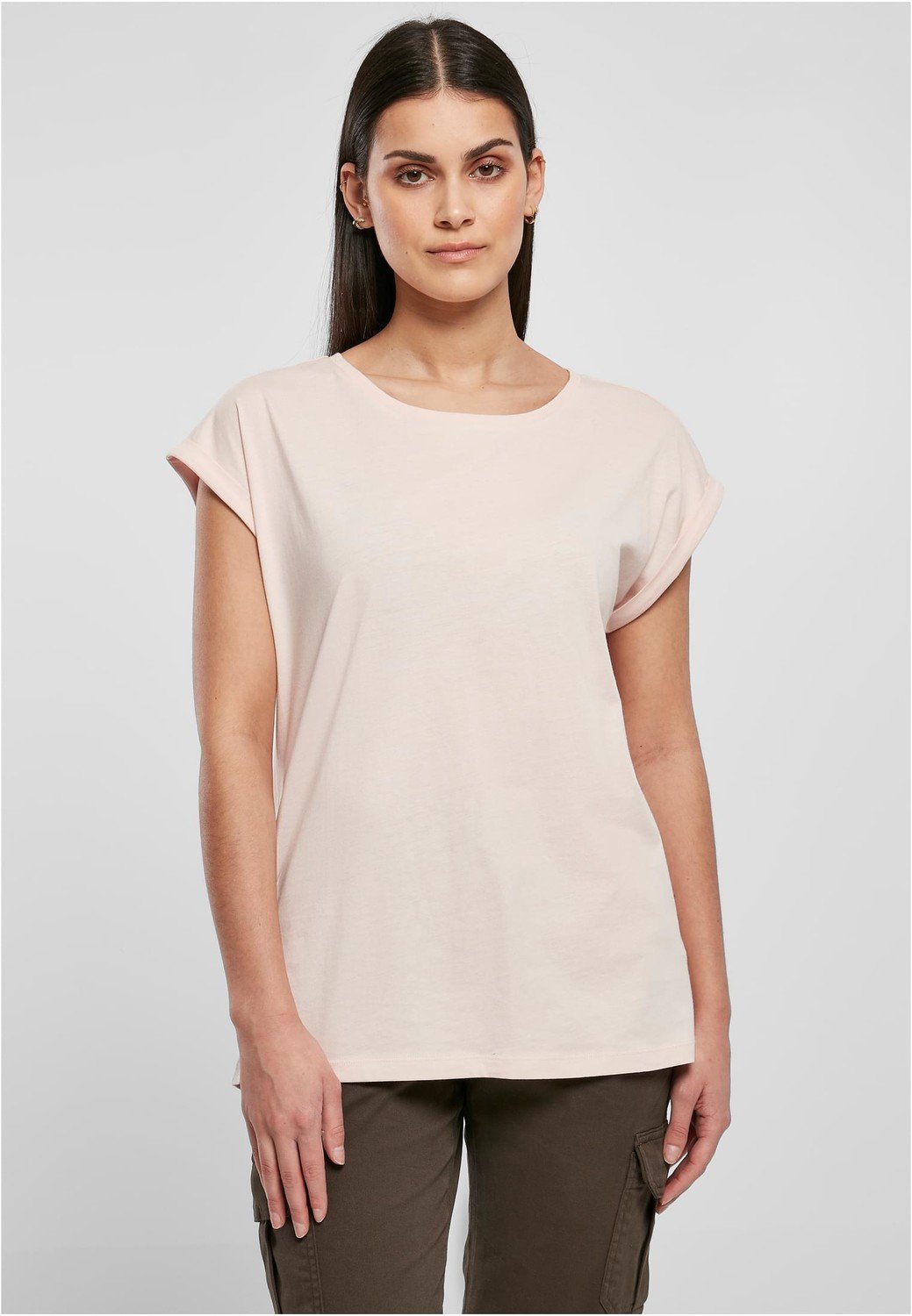 Ladies Organic Extended Shoulder Tee pink
