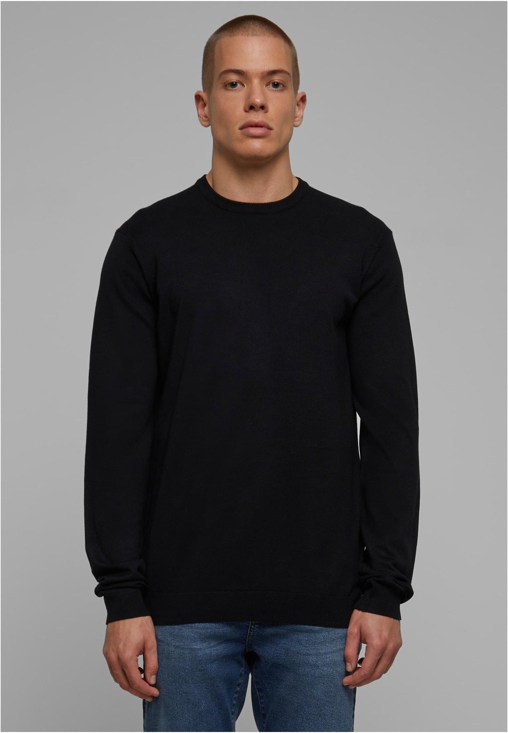 Knitted Crewneck Sweater black