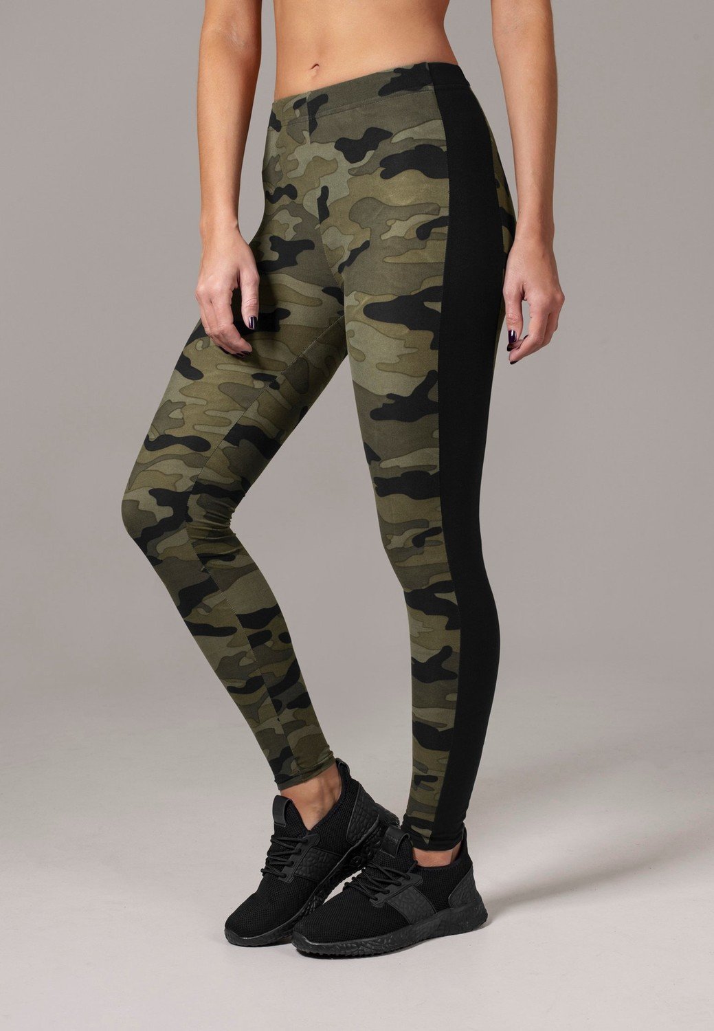 Dámské legíny Camo Stripe woodcamo/blk