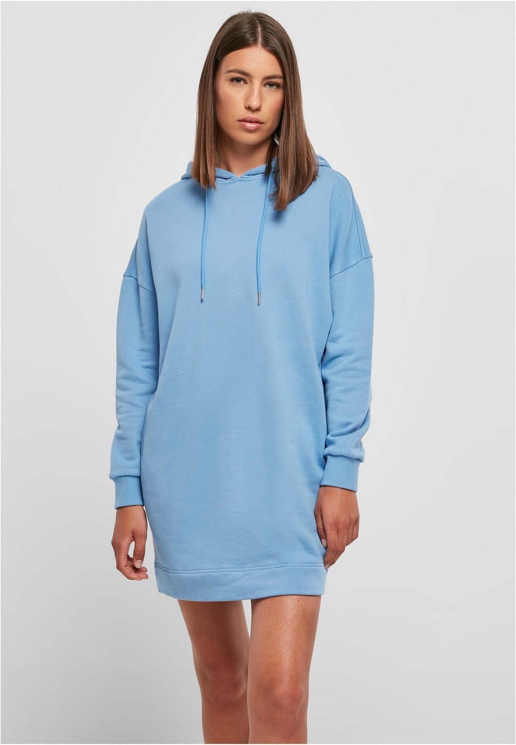 Ladies Organic Oversized Terry Hoody Dress horizonblue